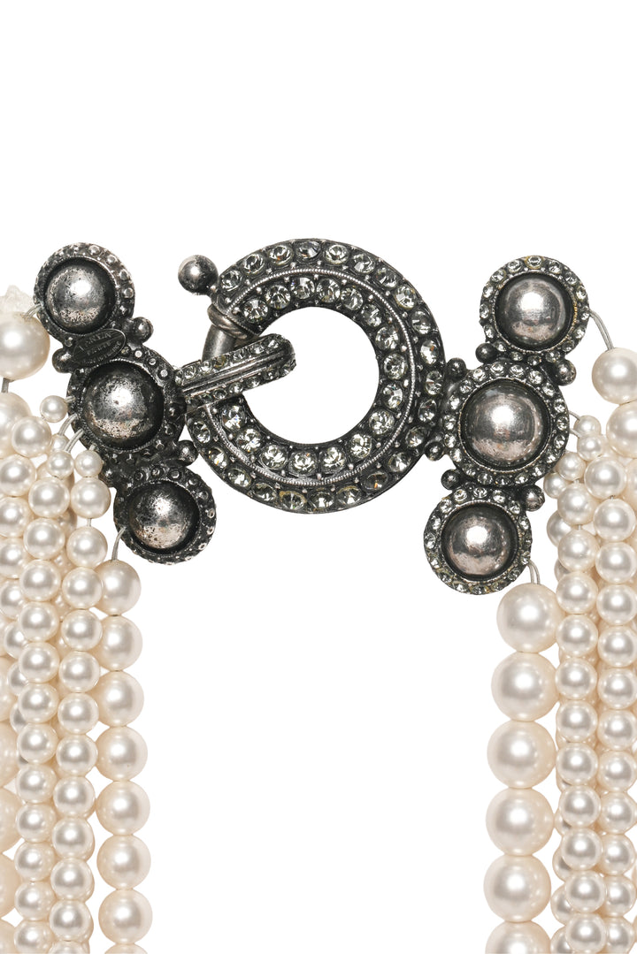 Lanvin Faux Pearl Multi Strand Necklace
