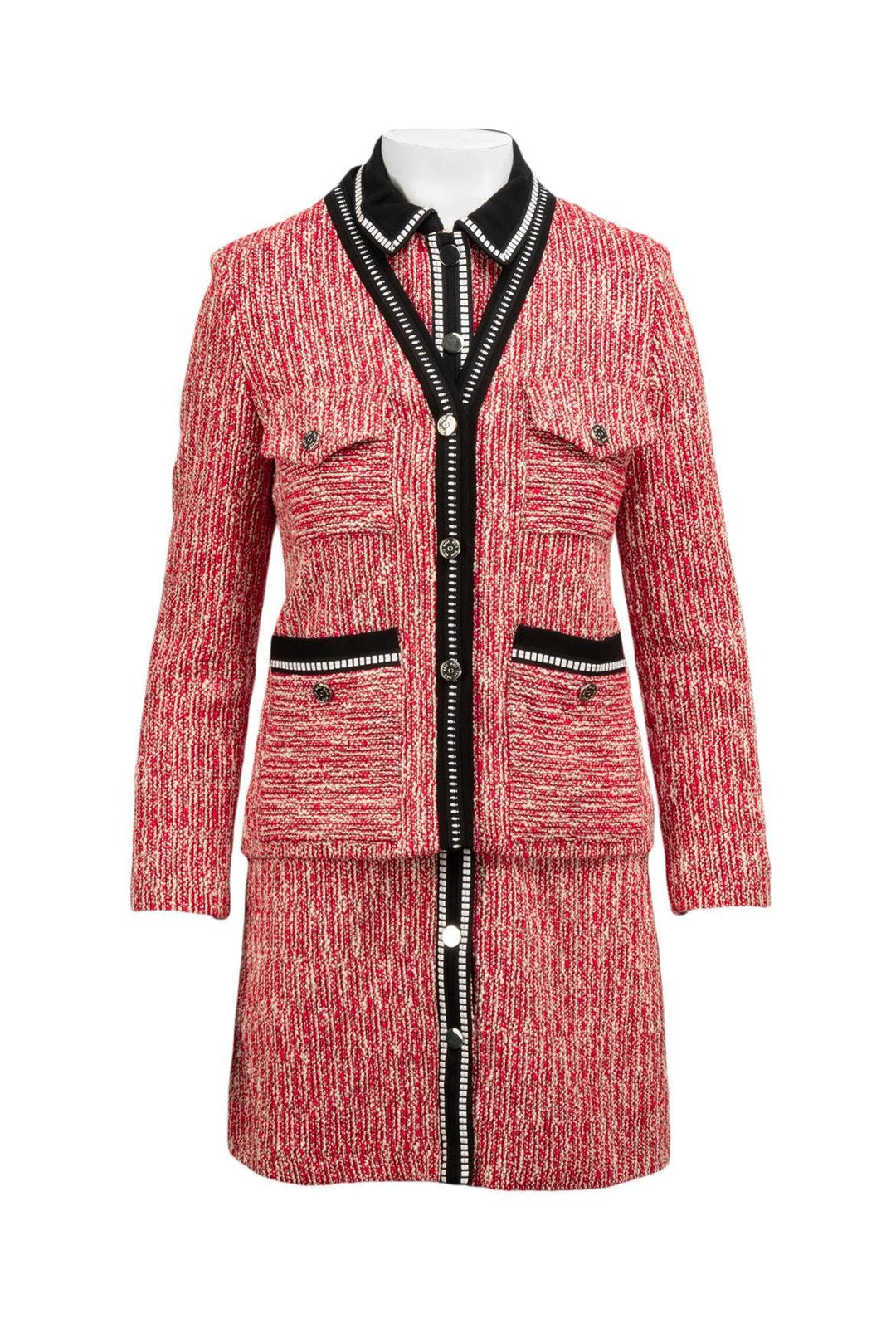 maje Size S Renati Tweed Cardigan & Mini Dress Set