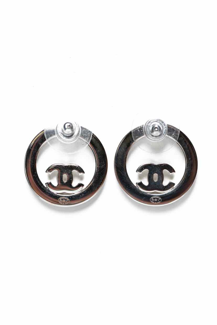 Chanel Size OS CC Circular Rhinestone Post Earrings