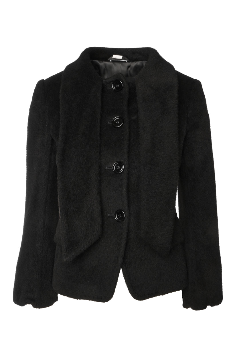 Max Mara Size 4 Alpaca & Wool Button-Up Jacket