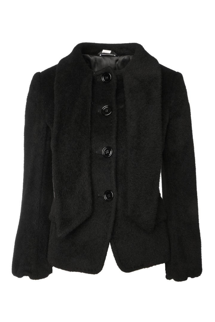 Max Mara Size 4 Alpaca & Wool Button-Up Jacket