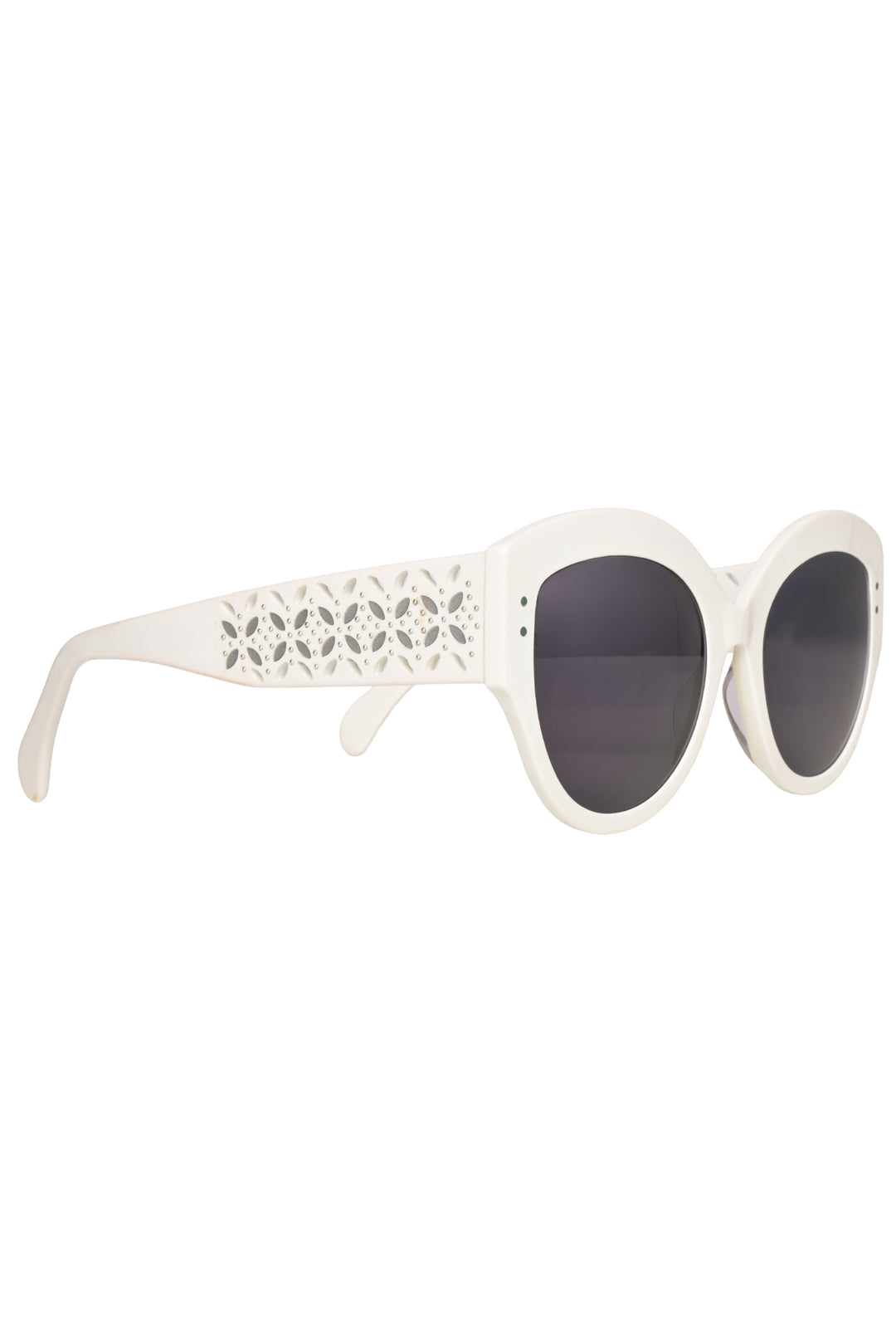 Alaia Laser Cut Round Sunglasses