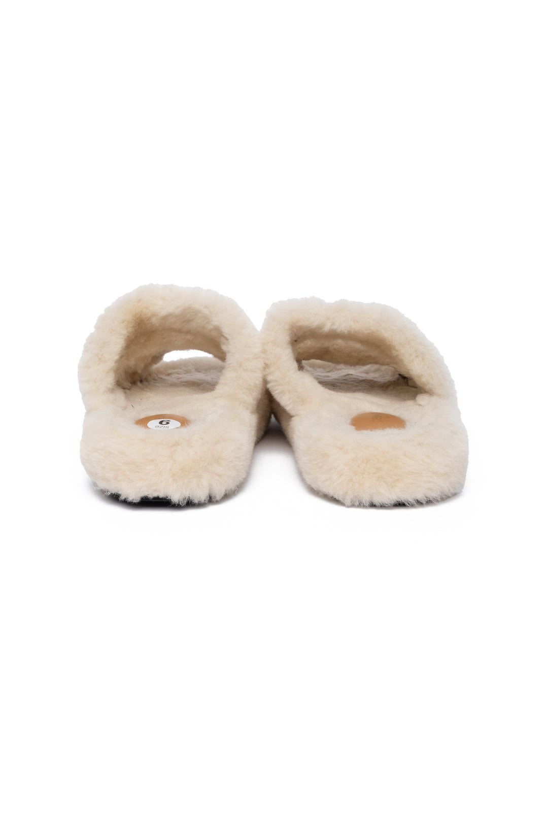 Celine Size 39 Shearling Fur Slide Sandals