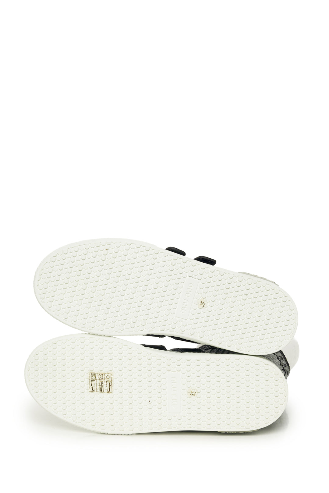 Miu Miu Size 35 Fabric & Crystal Sock Sneaker