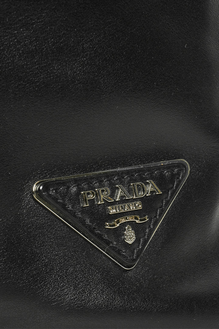 Prada Soft Leather Side Zip Tote