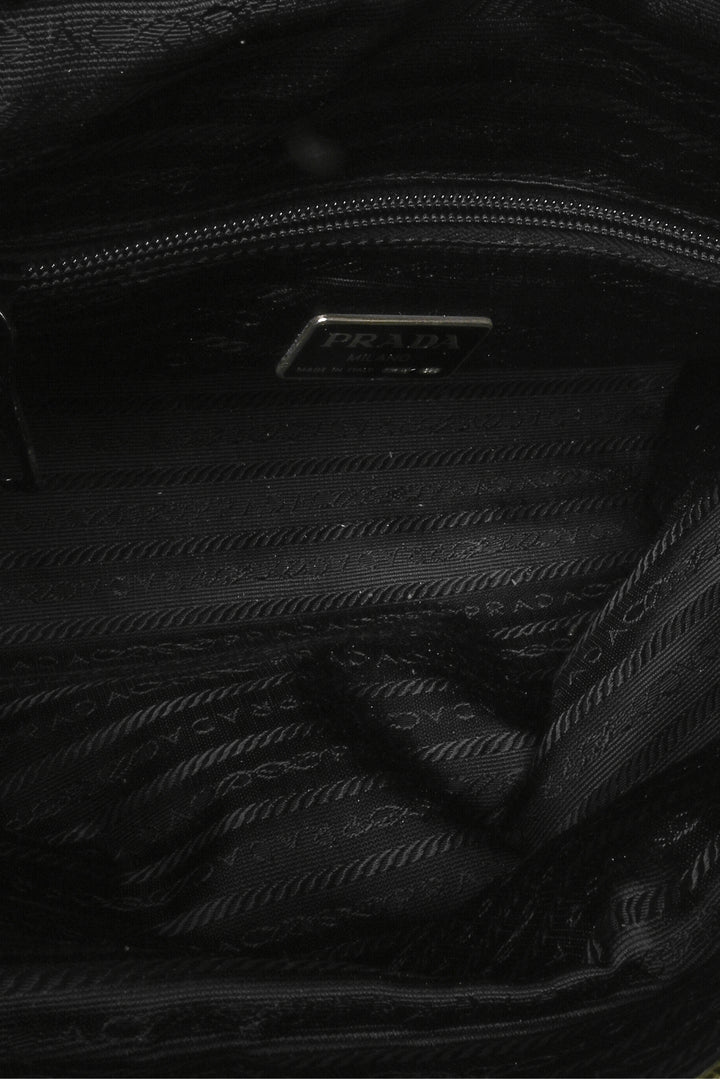 Prada Vintage Diamond Quilted Suede Chain Tote