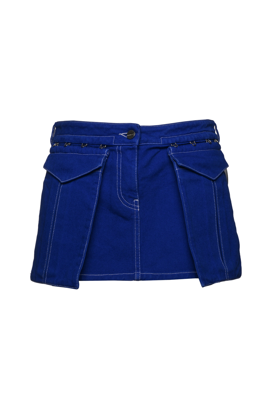 Dion Lee Size 2 Denim Cargo Mini Skirt