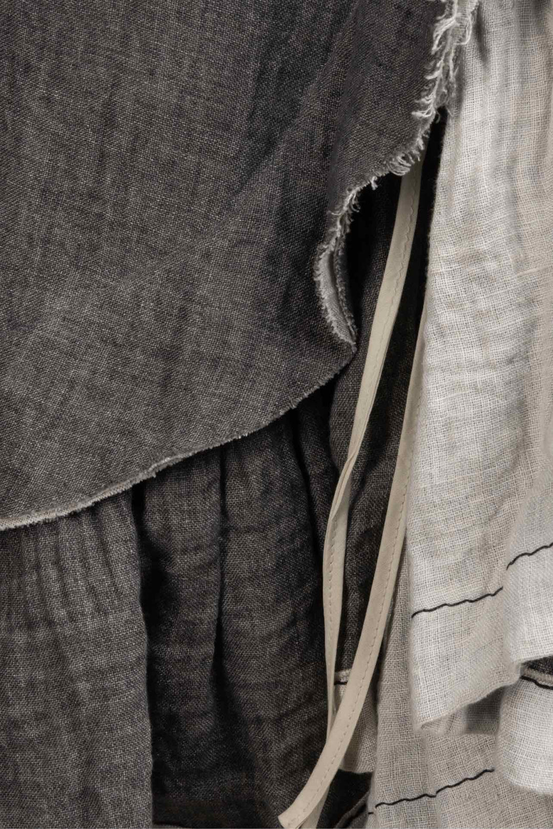 Marni Size 40 Raw Edge Ruched Hem Tie-Up Blazer