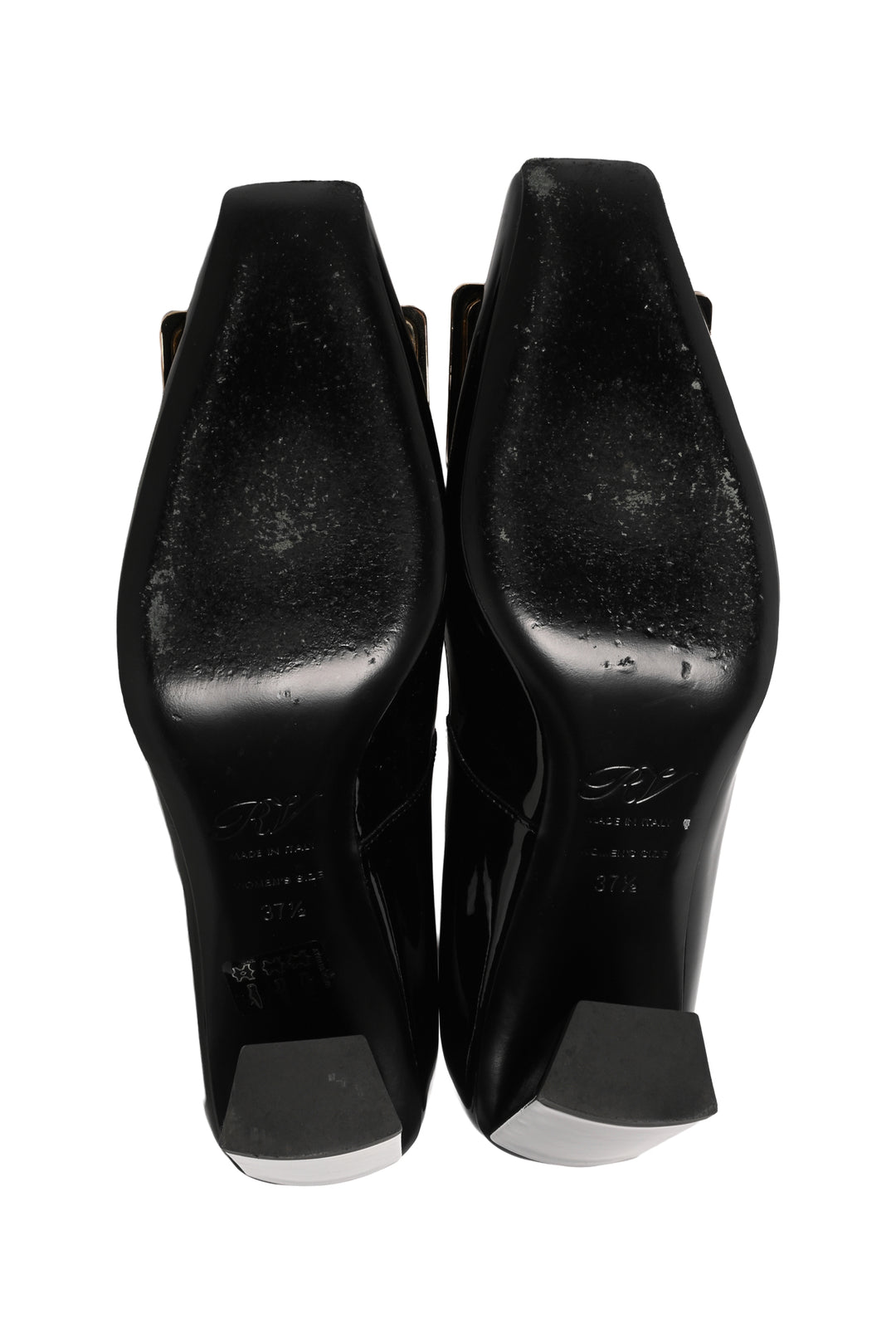 Roger Vivier Size 37.5 Belle Vivier Patent Leather Pumps