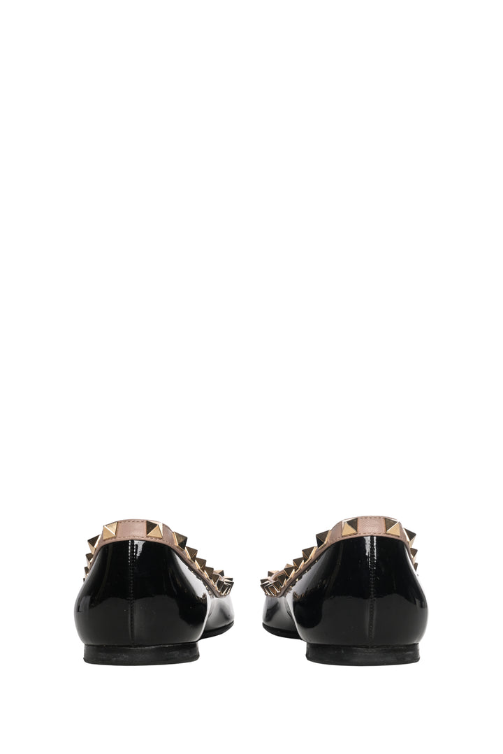 Valentino Size 38 Patent Rockstud Ballet Flats
