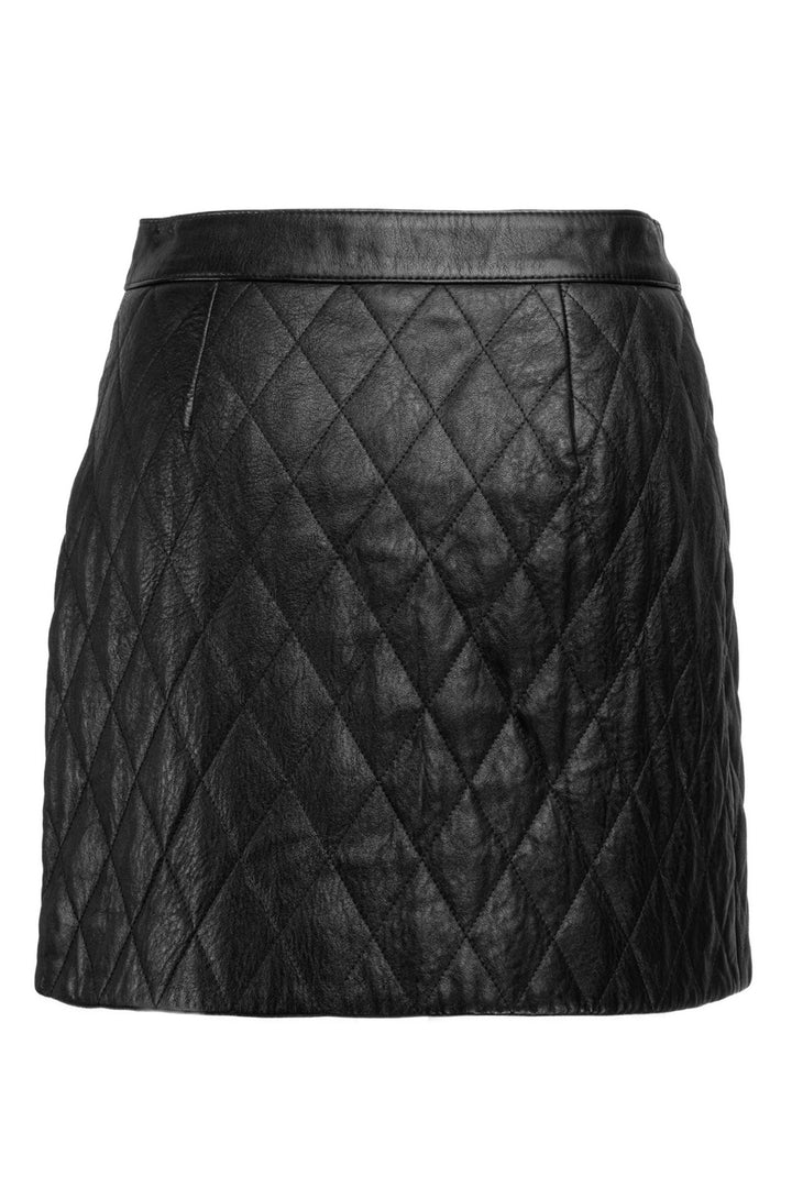 Frame Size XS Quilted Leather Mini Skirt