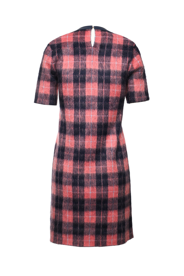 Louis Vuitton Size S Plaid Mohair-Blend Mini Dress