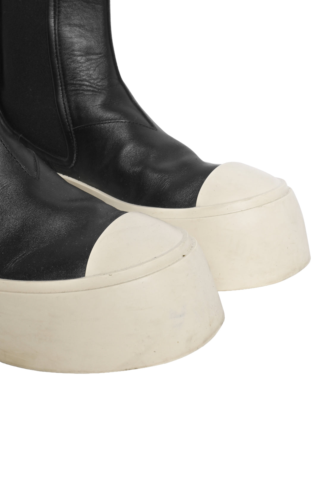 Marni Size 37 Pablo Leather Chelsea Ankle Boots