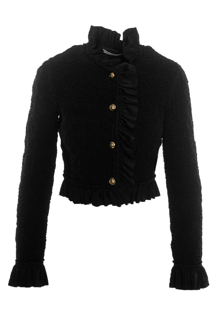 Alexander Wang Size M Smocked Ruffle Edge Jacket