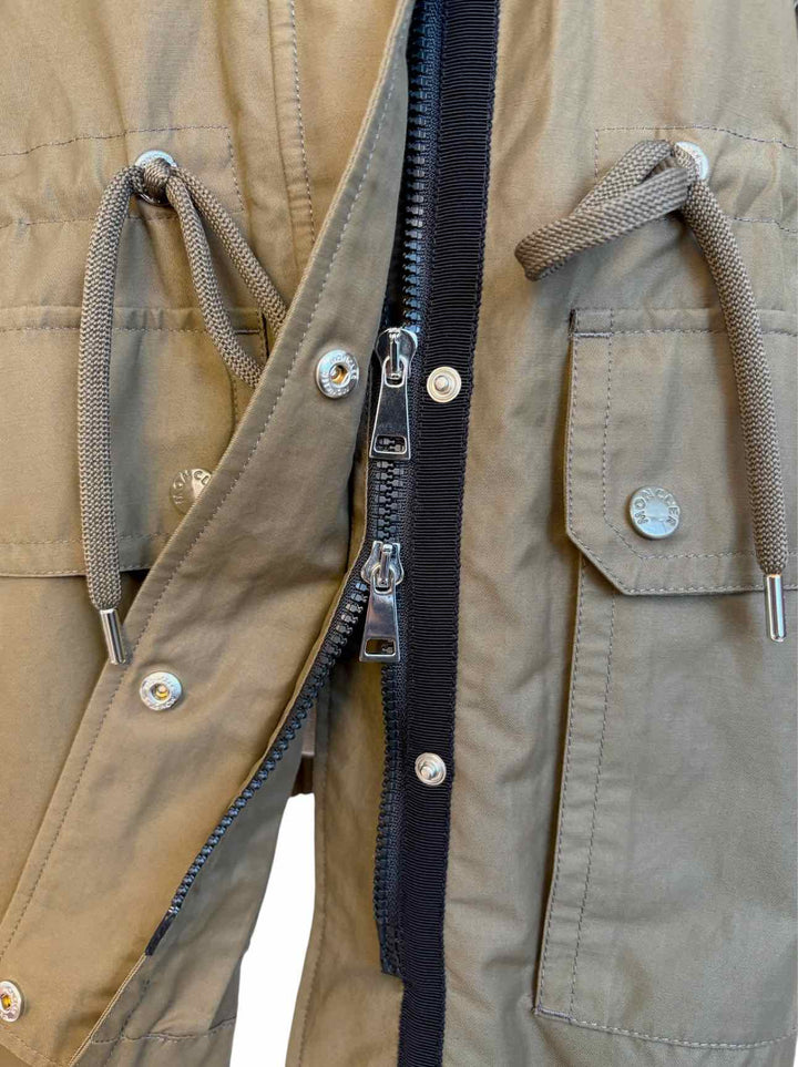 Moncler Size M  Hybrid Knit-Sleeve Cotton Twill Jacket