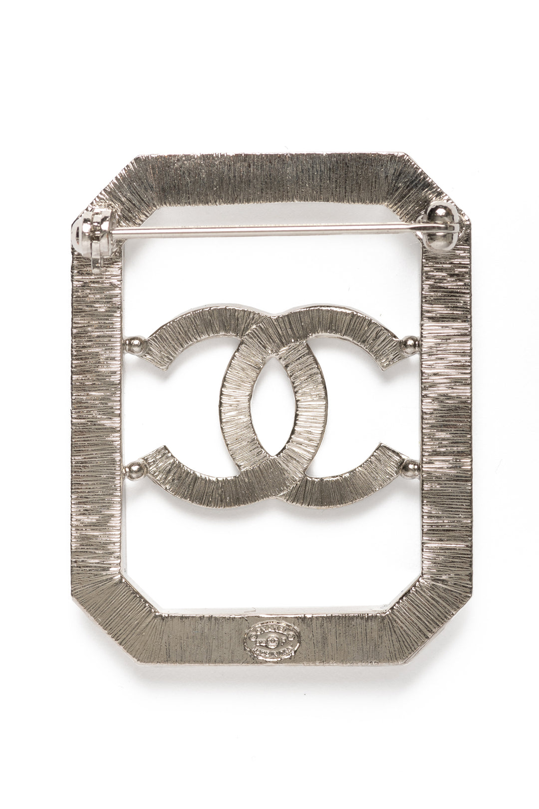 Chanel 2018 CC Crystal Rectangle Brooch