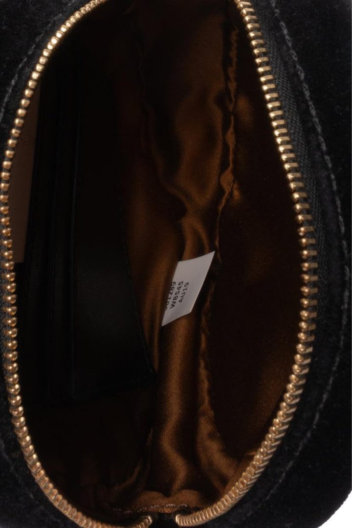 Stella Mccartney Crystal Monogram Velvet Circle Crossbody