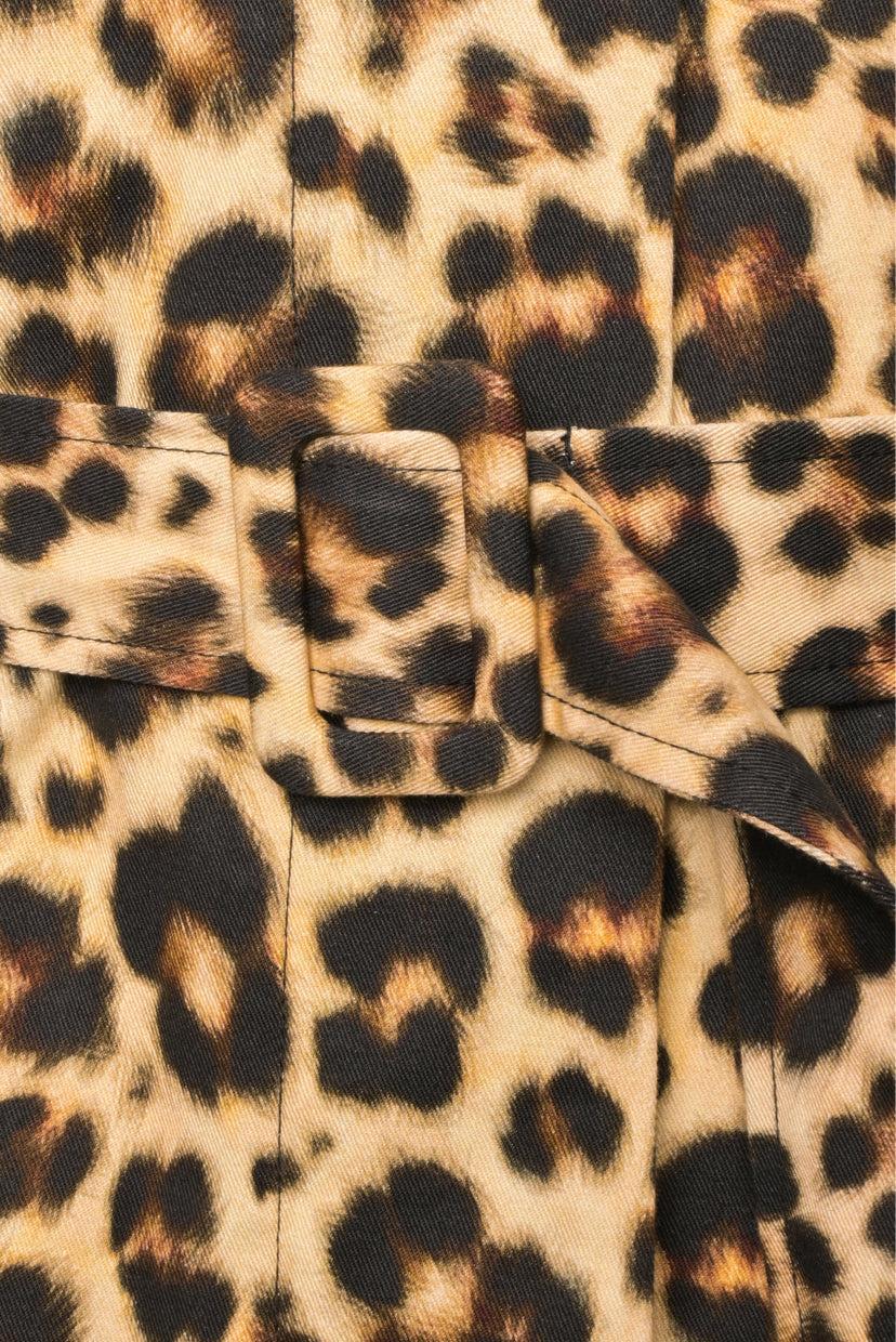 Sandro Size 0 Leopard Trench Coat