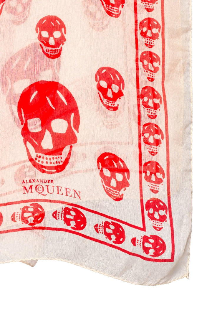 Alexander Mcqueen Classic Silk Skull Scarf