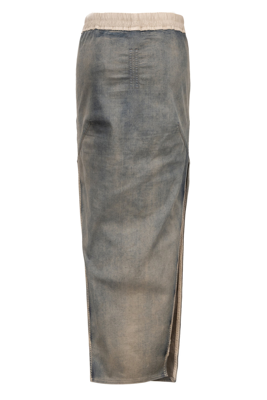 Rick Owens Size 4 Babel S/S 19 Stonewashed Denim Maxi Skirt