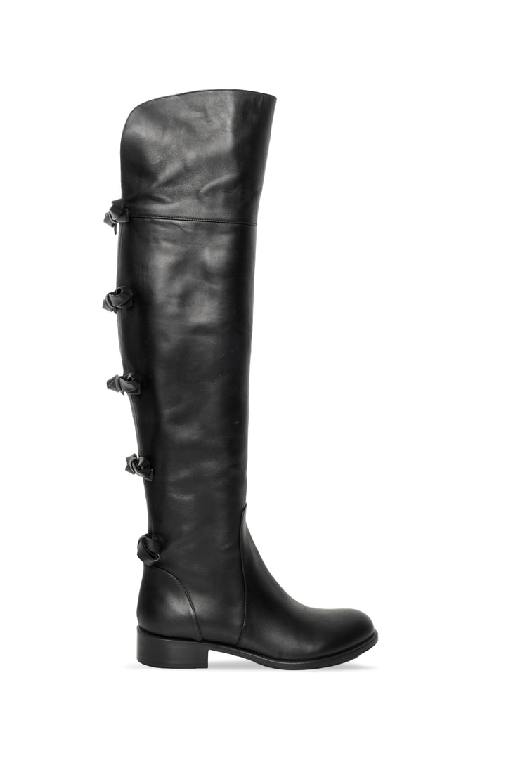 Valentino Size 35 Calfskin Multi Bow Over the Knee Boots