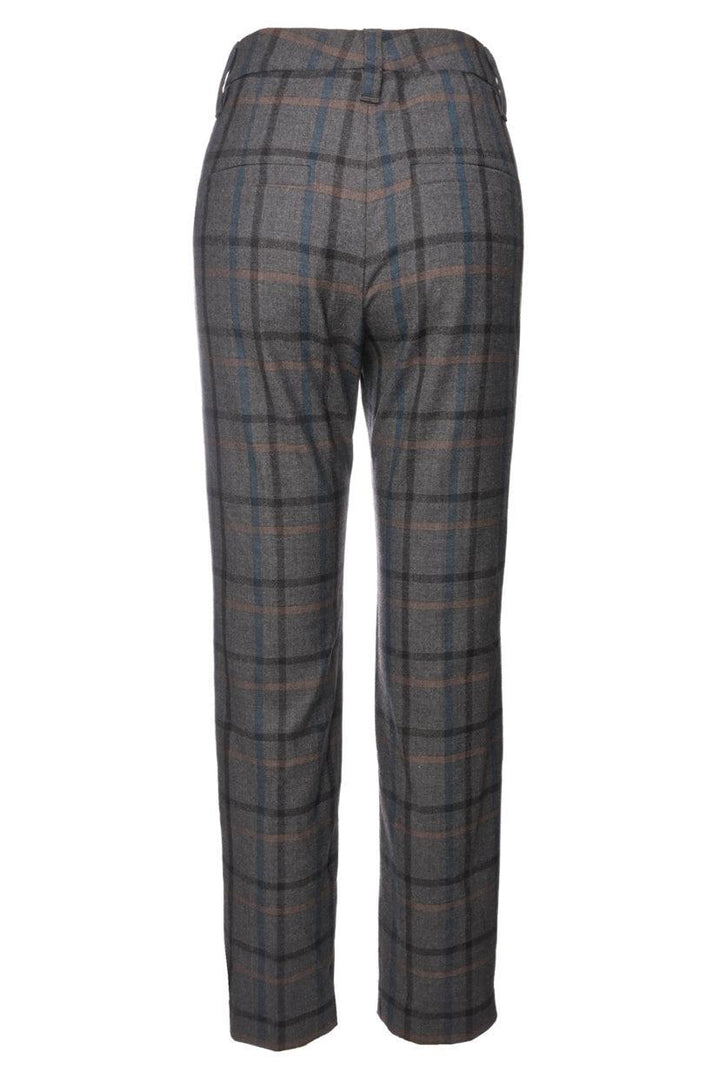 Brunello Cucinelli Size 4 Virgin Wool Plaid Trousers