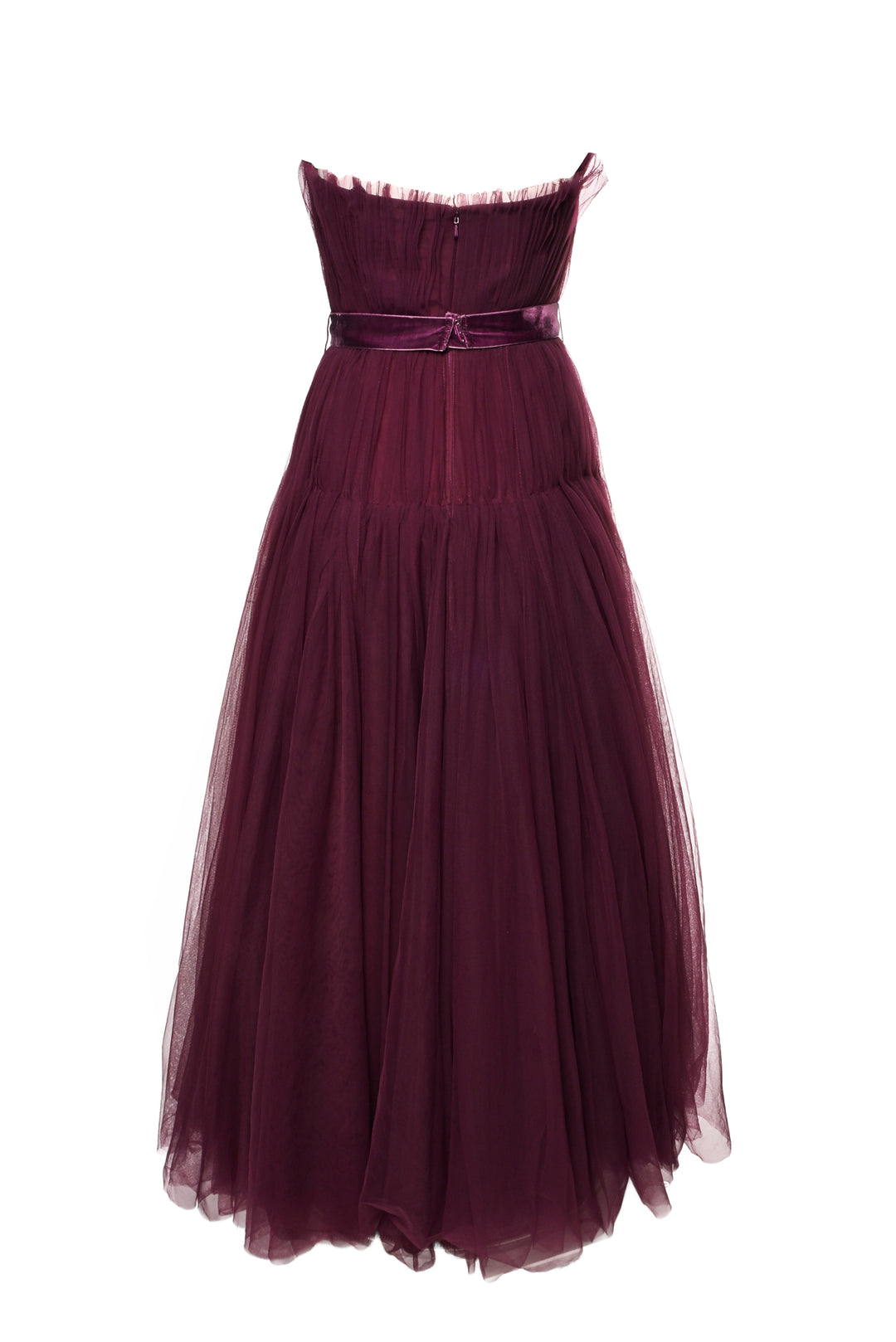 Zac Posen Size 0 Strapless Pleated Tulle Dress