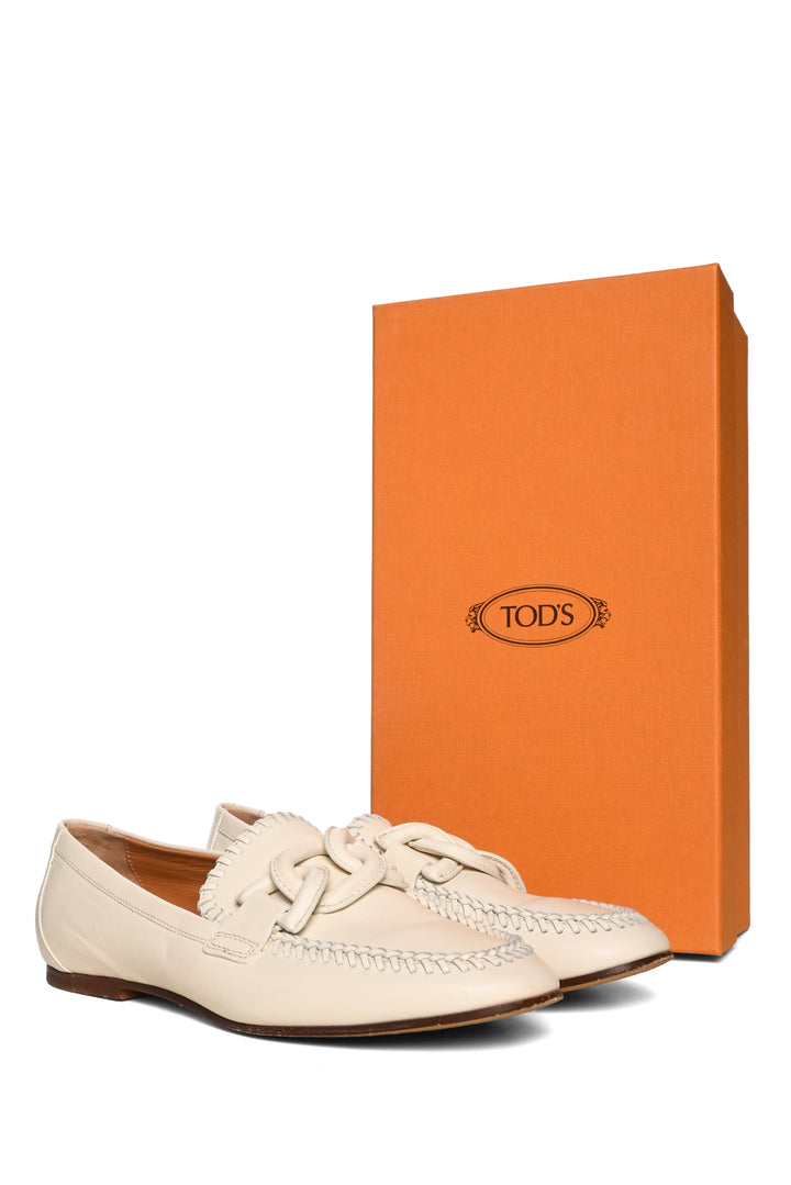 Tod's Size 37 Kate Leather Loafers