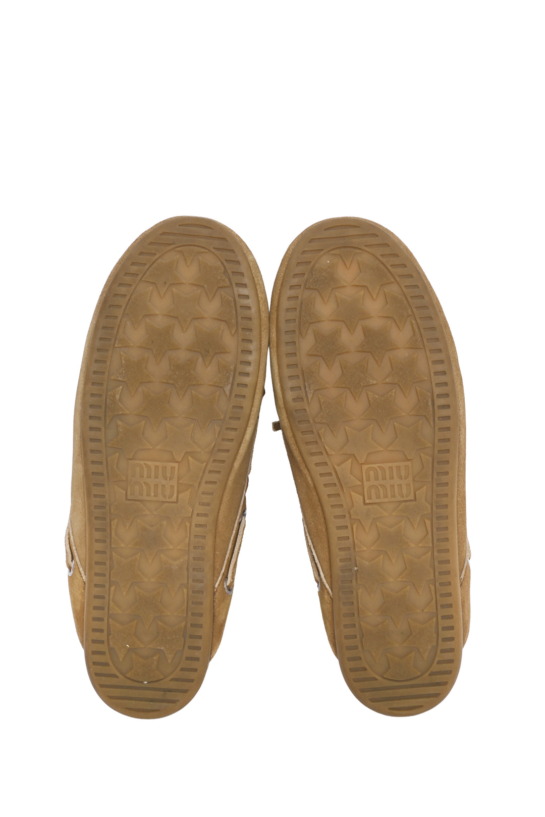 Miu Miu Size 37 Faded Suede Bow Accent Mules