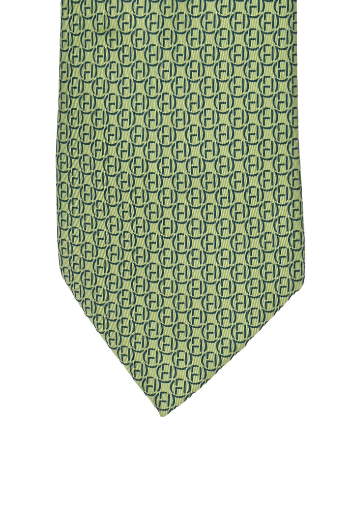 Hermes Size OS Men's H Logo Silk Tie