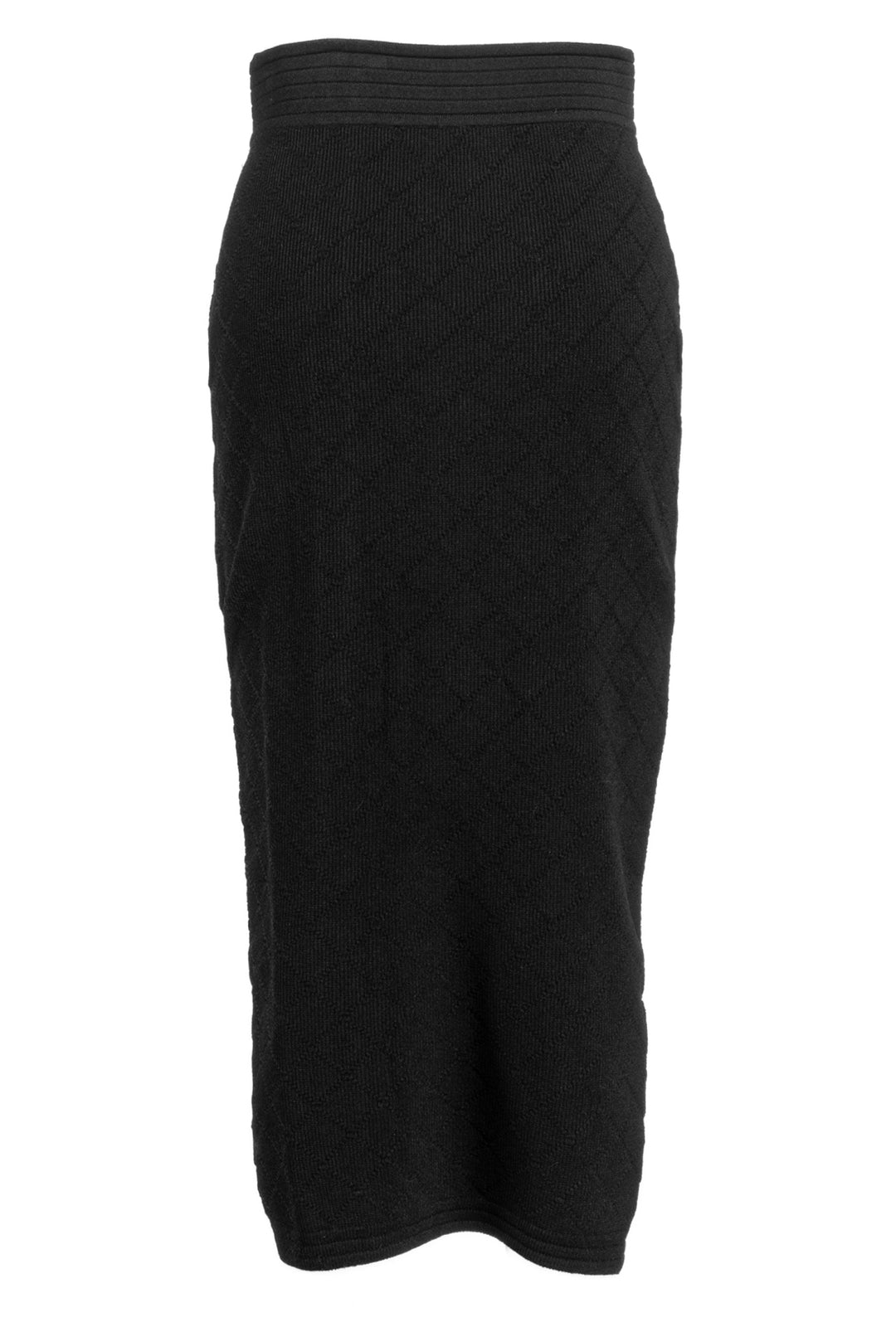 Balmain Size 38 Jacquard Front Zip Midi Skirt
