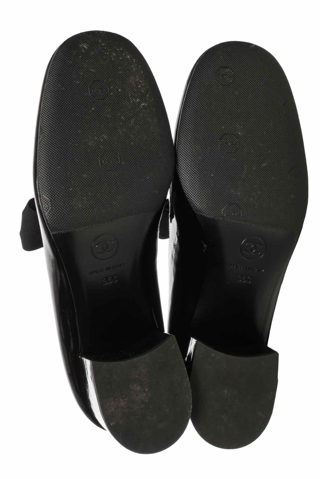 Chanel Size 36 Patent Calfskin Bow Mary Jane Pumps