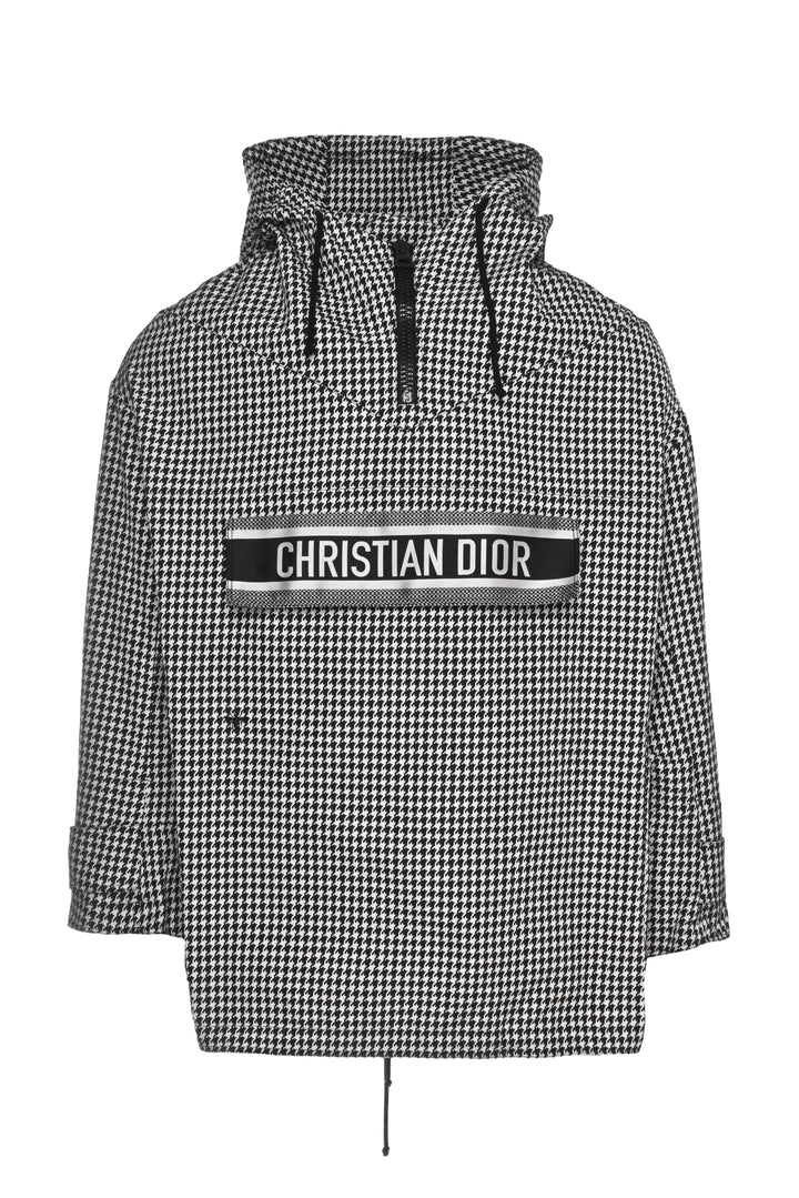 Christian Dior Size S Houndstooth Hooded Anorak Jacket