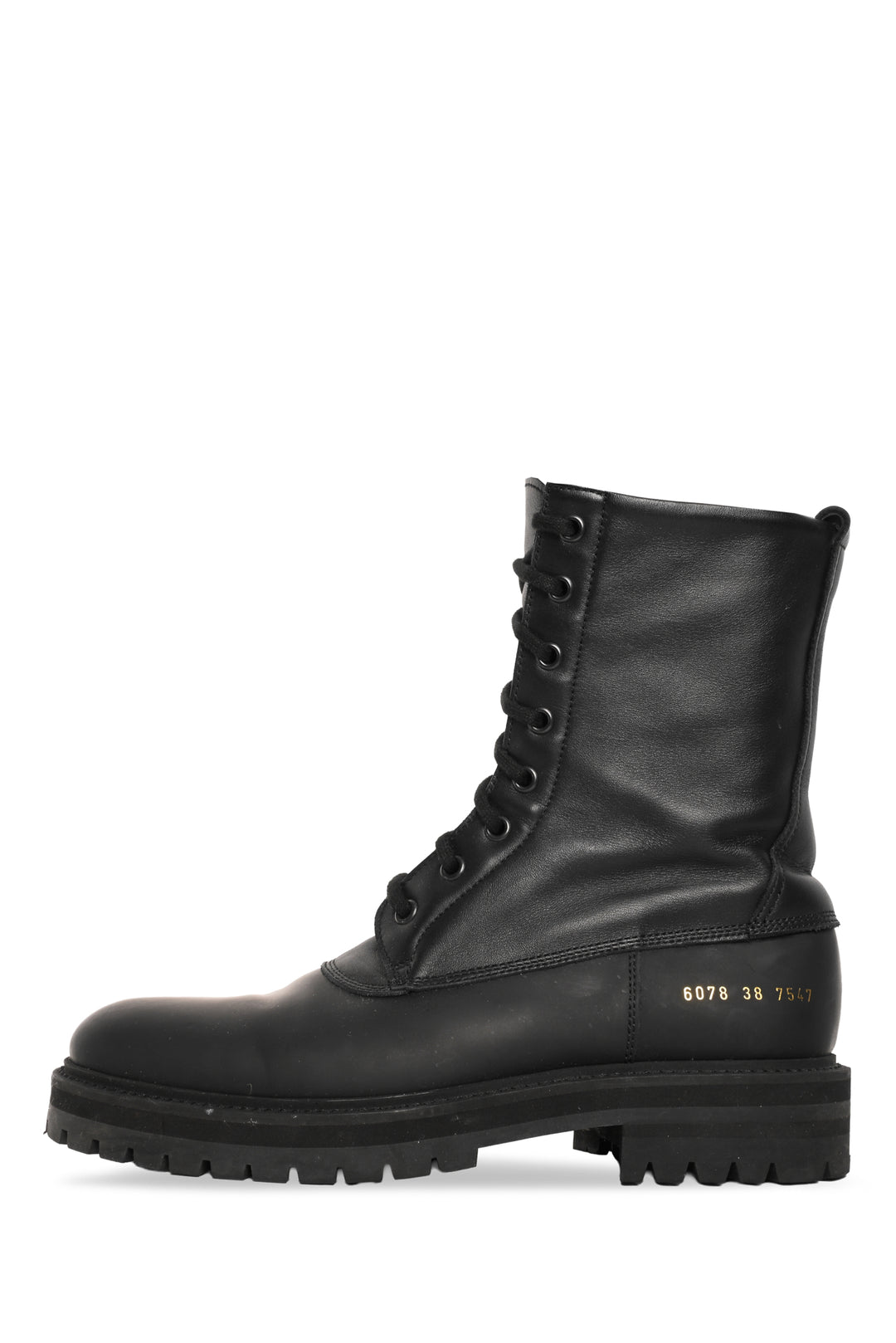 Common Projects Size 38 Rubber Technical Lace-Up Boots