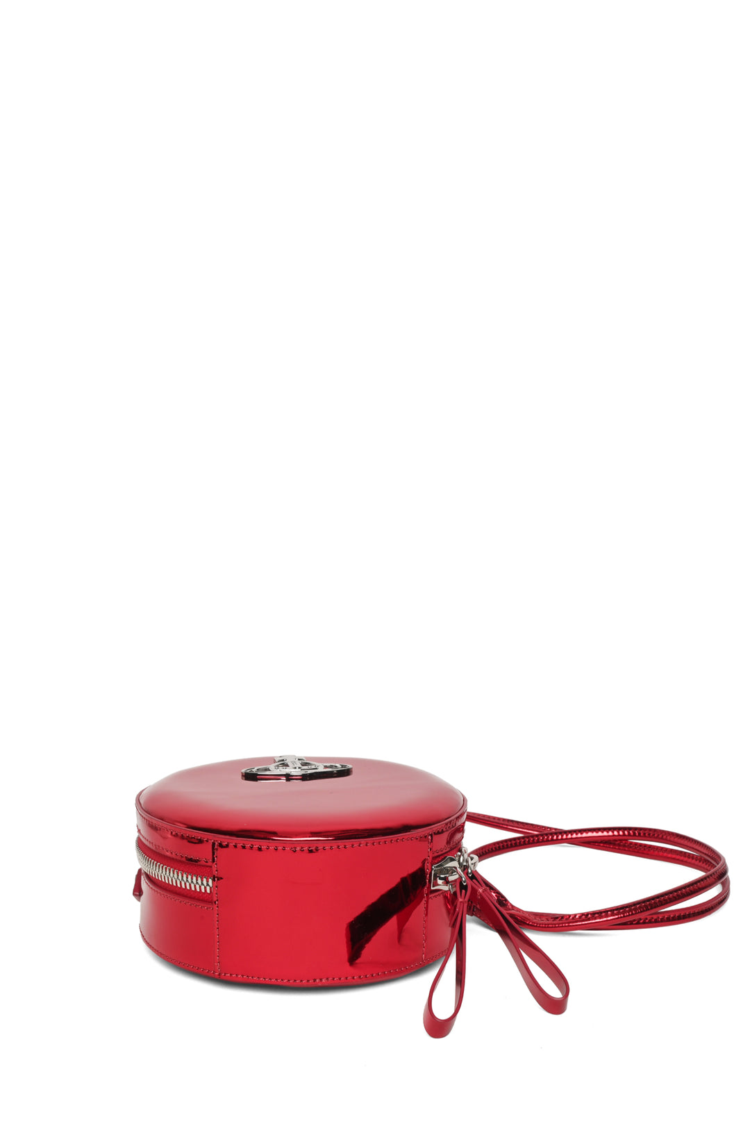 Vivienne Westwood Johanna Metallic Vegan Leather Round Crossbody
