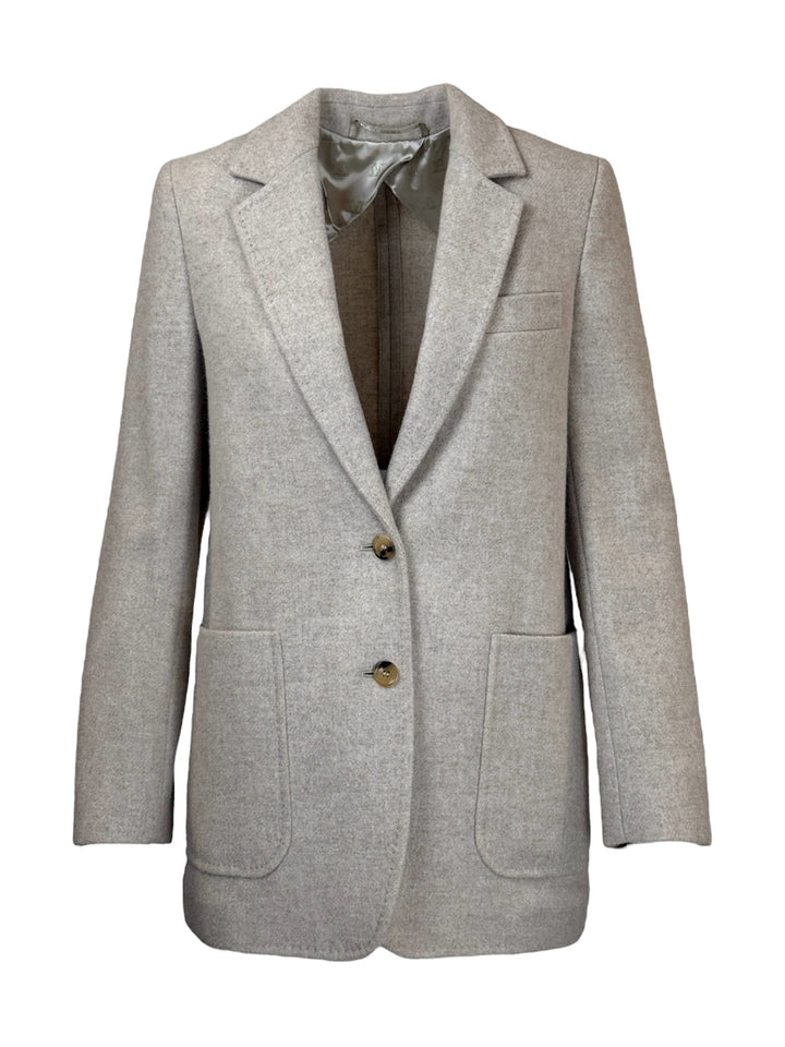 Max Mara Size 2 Single Breasted Alpaca, Cashmere & Camel Blazer