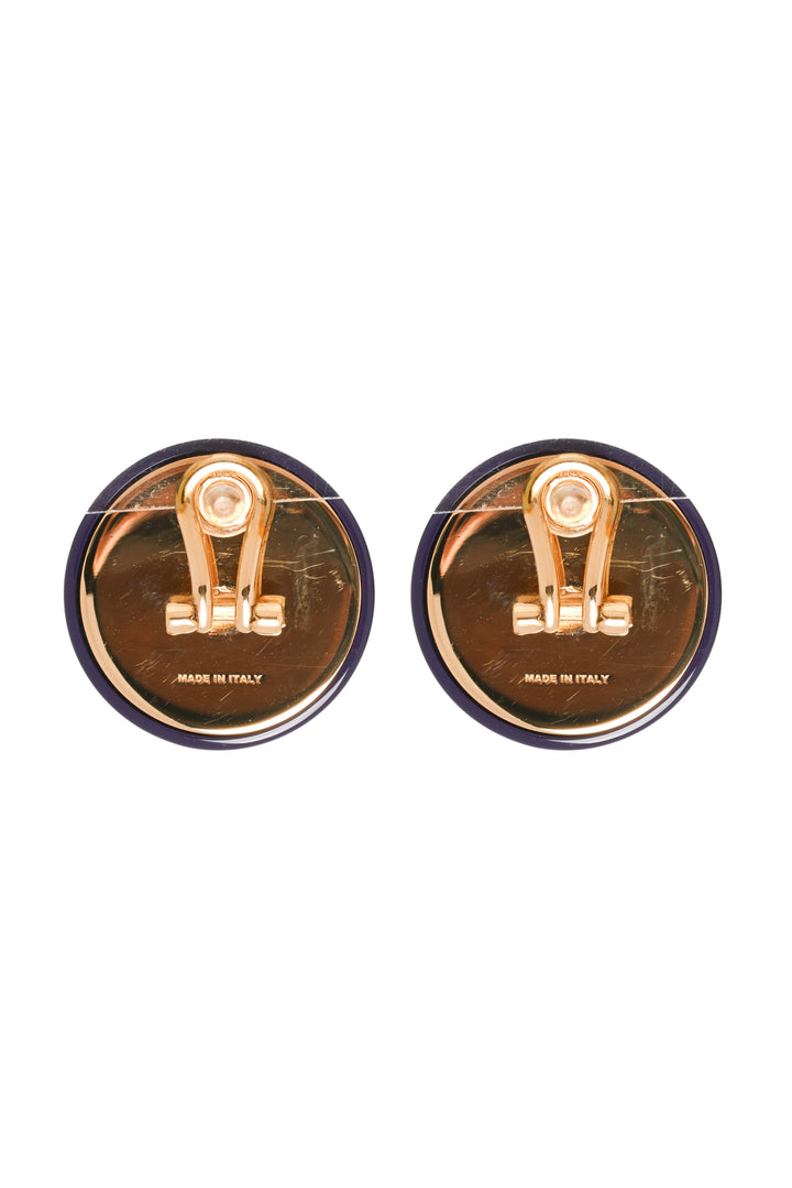 Miu Miu Circle Logo Earrings