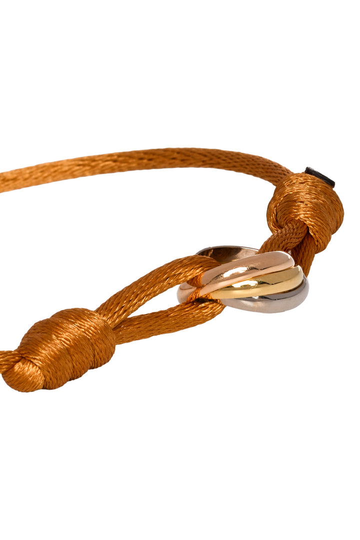 Cartier 18K Yellow, Rose & White Gold Trinity Cord Bracelet