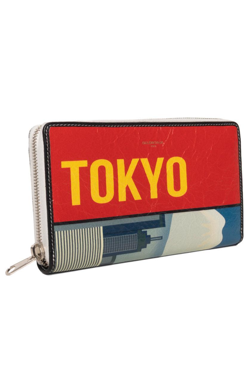 Balenciaga Tokyo Magazine Printed Zip Around Long Wallet