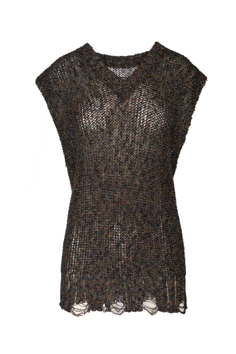 Song For The Mute Size 2 Distressed Sweater Vest