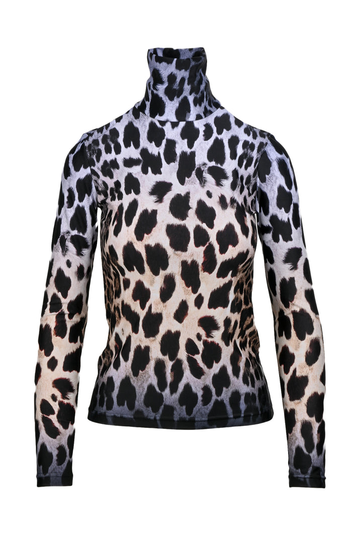 R13 Size S Faded Leopard Turtleneck Tops