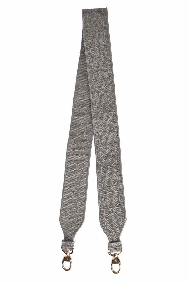 Dior Cannage Embroidered Canvas Shoulder Strap