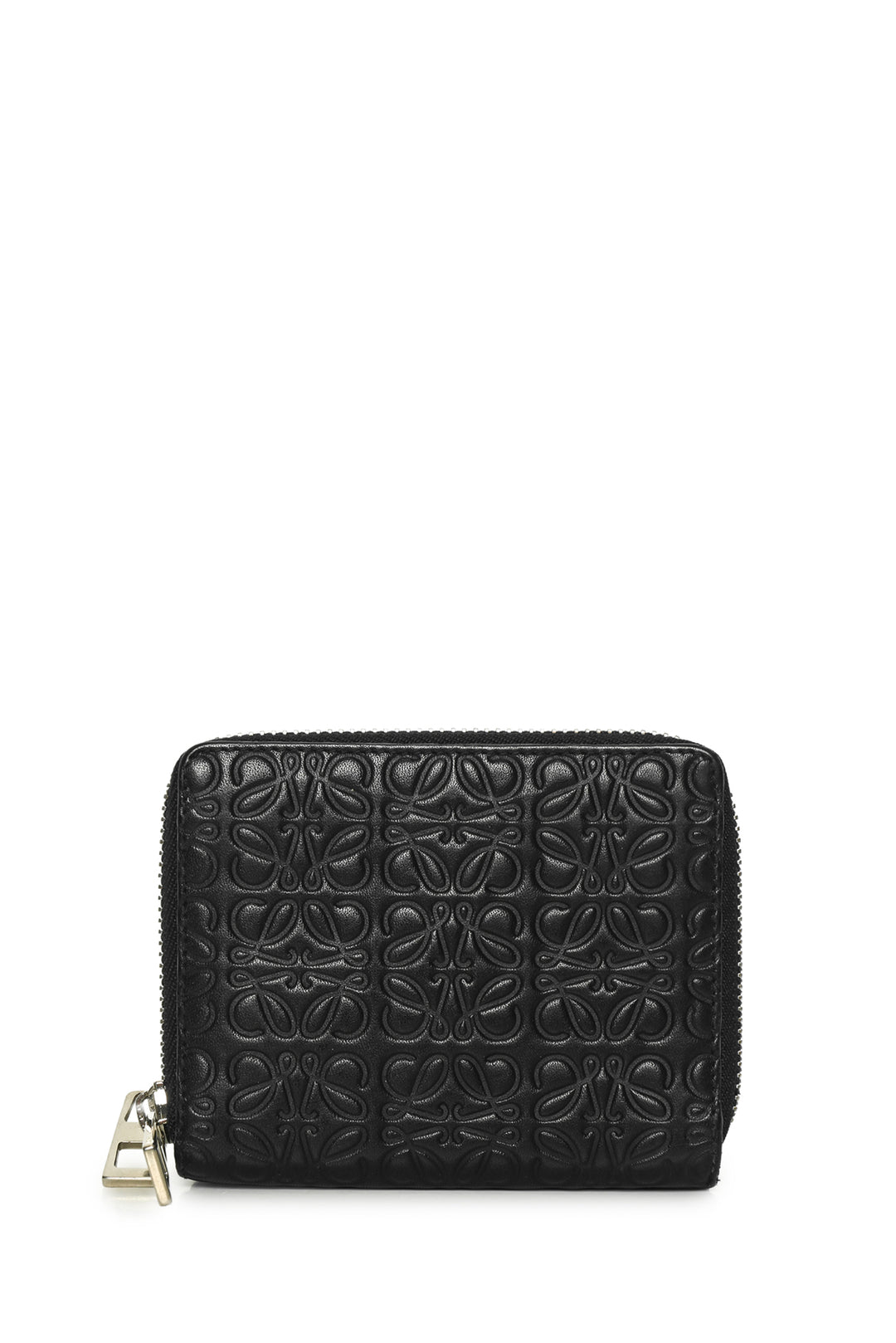 Loewe Repeat Embossed Calfskin Double Zipper Compact  Wallet