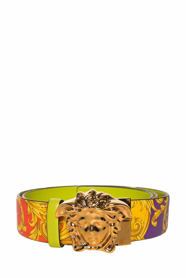 Versace Size 42 Men's Medusa Head Baroque Print Belt