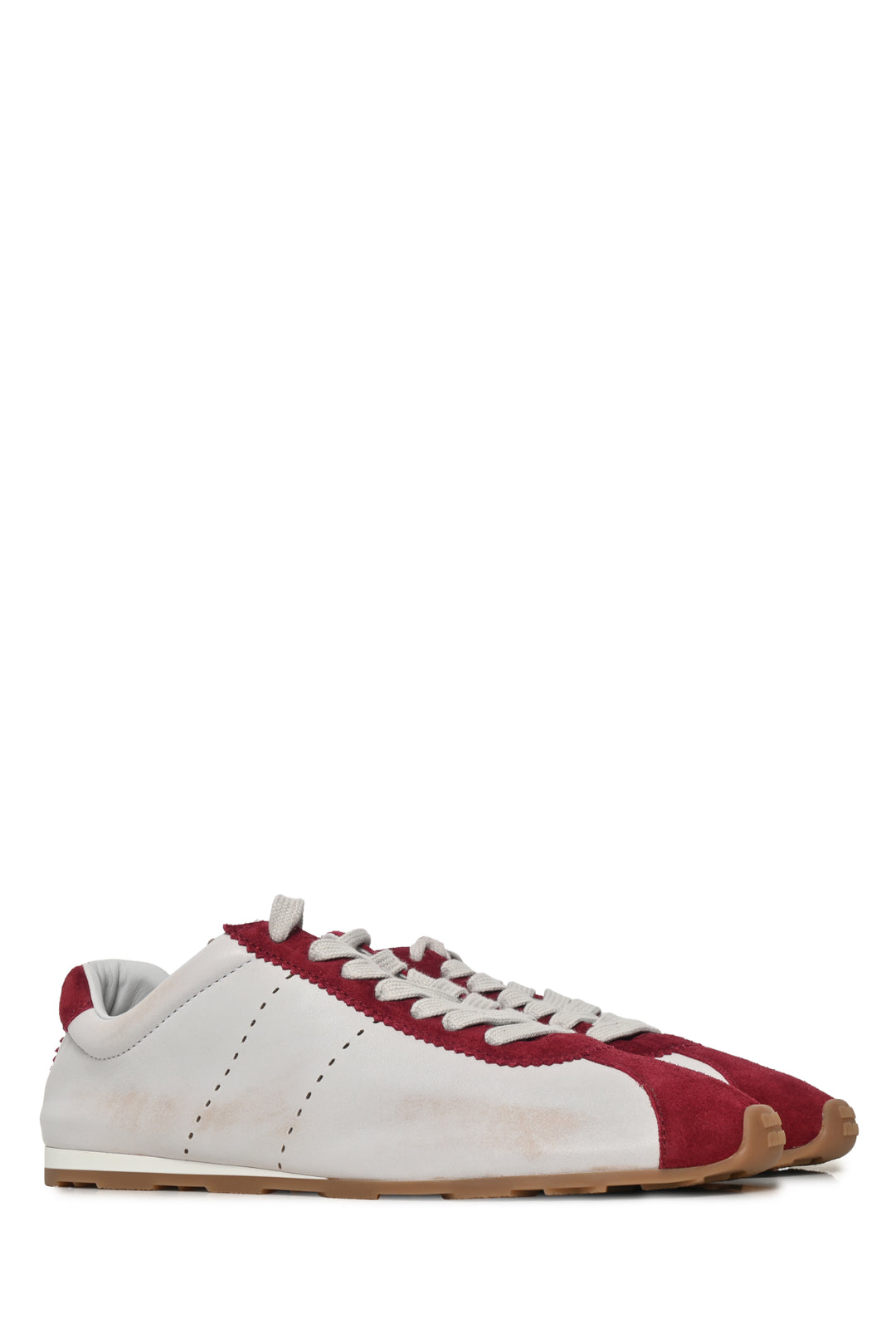 Miu Miu Size 41 Plume Nappa Leather & Suede Sneaker