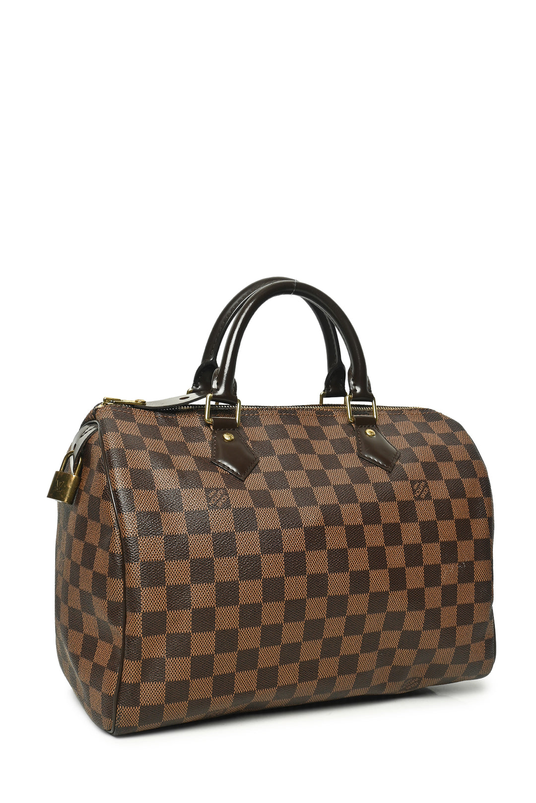 Louis Vuitton 2016 Damier Ebene Coated Canvas Speedy 30 Purse