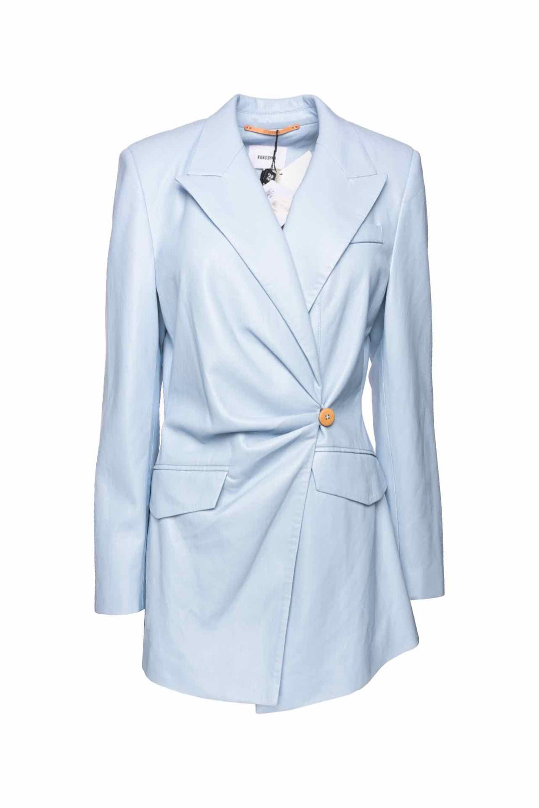 Nanushka Size M Faux Leather Single Button Blazer