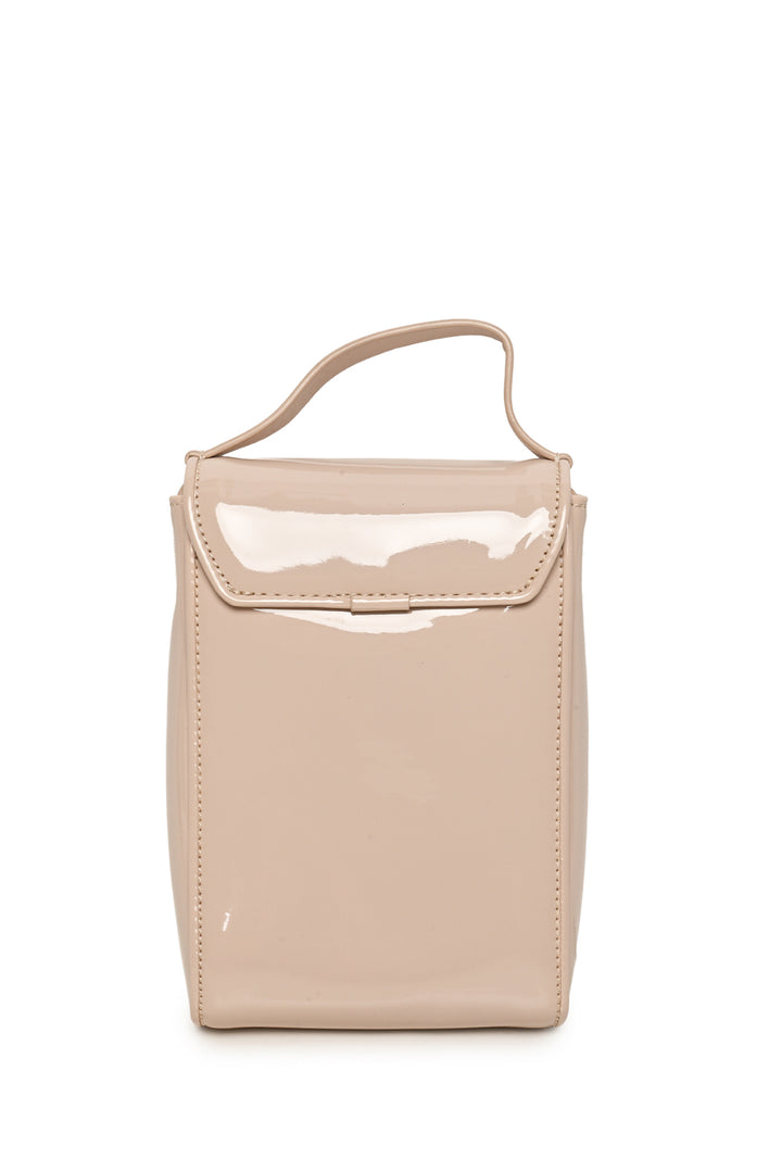 Acne Akki Patent Plaque Face Crossbody Bag