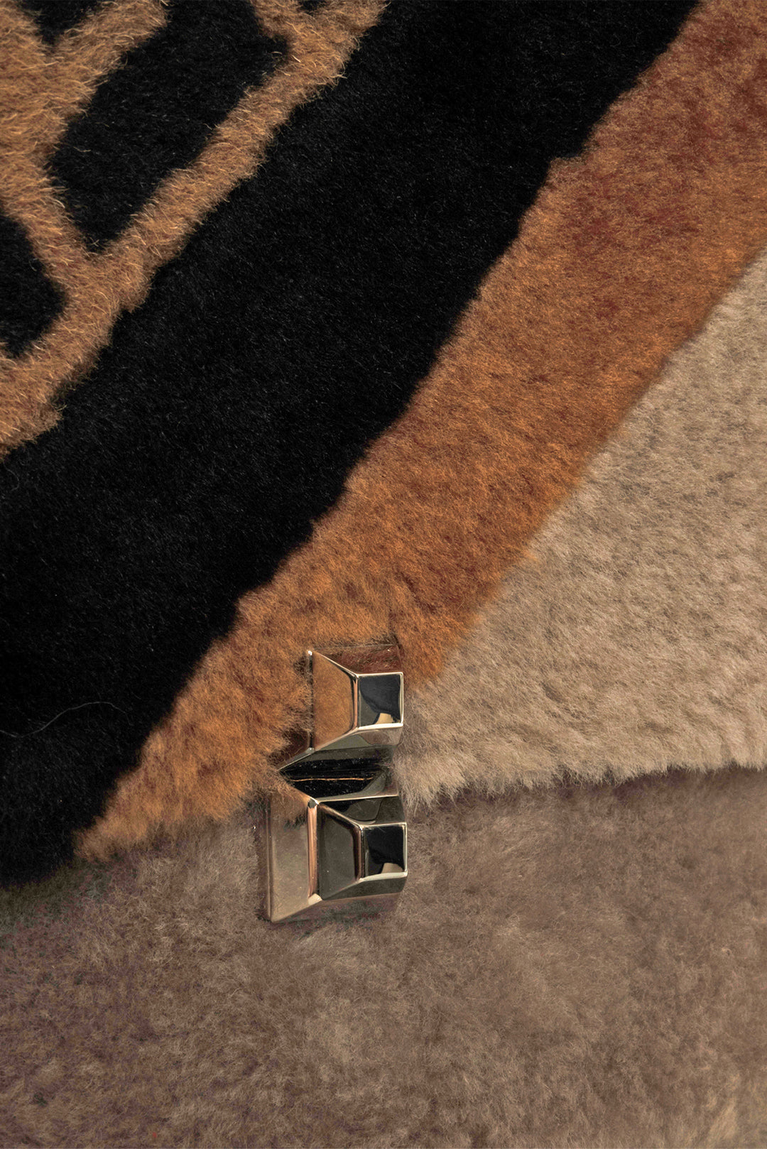 Fendi Shearling Medium Forever Fendi Kan I Shoulder Bag