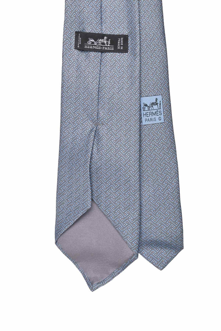Hermes Men's Faconne H Logo Silk Tie
